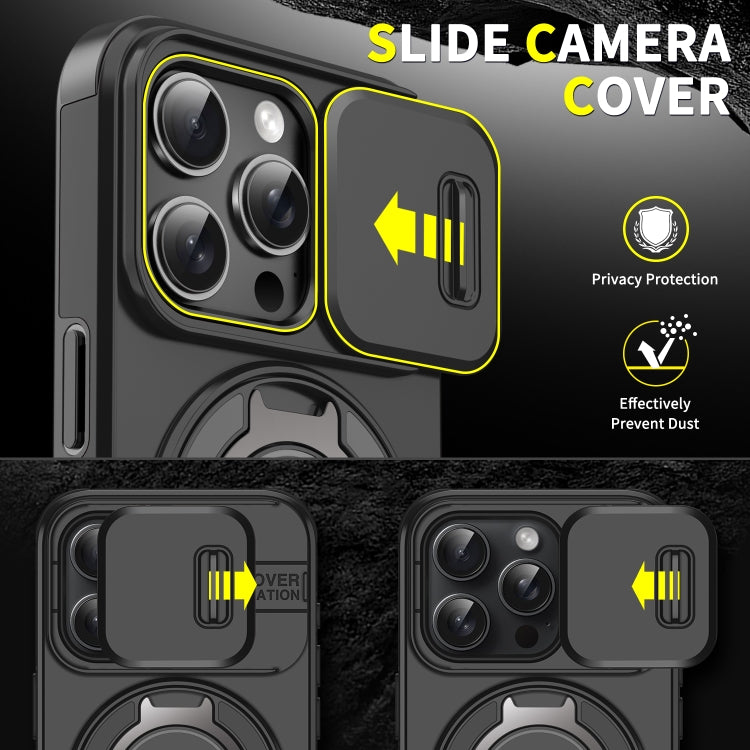 For iPhone 16 Pro Sliding Camshield Ring Holder Phone Case(Blue) - iPhone 16 Pro Cases by PMC TechLife | Online Shopping South Africa | PMC TechLife | Buy Now Pay Later Mobicred