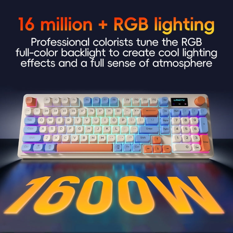 LANGTU L98 Wired RGB Gaming Keyboard(Blue White) - Wired Keyboard by LANGTU | Online Shopping South Africa | PMC Jewellery | Buy Now Pay Later Mobicred