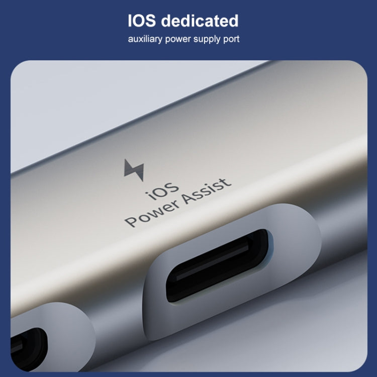 5 in 2 Multi-function HUB Adapter, Interface:USB-C / Type-C + 8 Pin(Grey) - USB HUB by PMC Jewellery | Online Shopping South Africa | PMC Jewellery | Buy Now Pay Later Mobicred