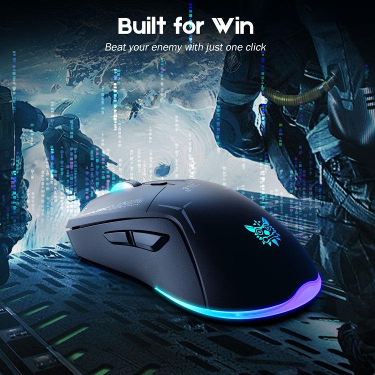 ONIKUMA CW917 RGB 4800DPI Dual Mode Wired + 2.4GHz Wireless Mouse(Black) - free shipping - PMC Jewellery - Order now!