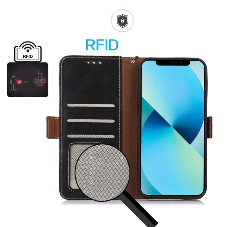 For Sony Xperia 10 VI Magnetic Crazy Horse Texture Genuine Leather RFID Phone Case(Black) - Sony Cases by PMC TechLife | Online Shopping South Africa | PMC TechLife | Buy Now Pay Later Mobicred