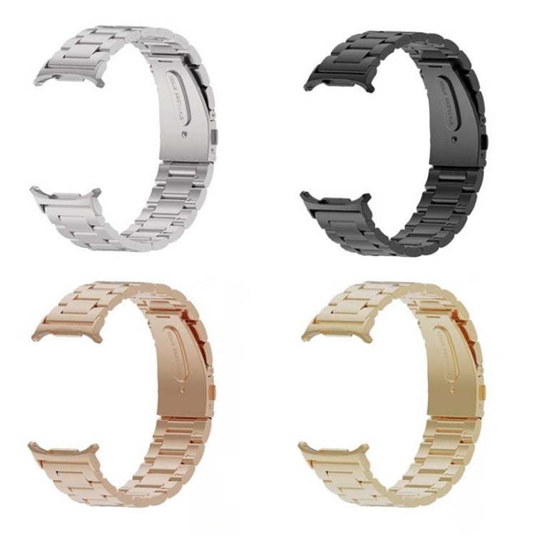 For Samsung Galaxy Watch Ultra 47mm Three Beads Steel Watch Band(Rose Gold) - free shipping - PMC TechLife - Order now!