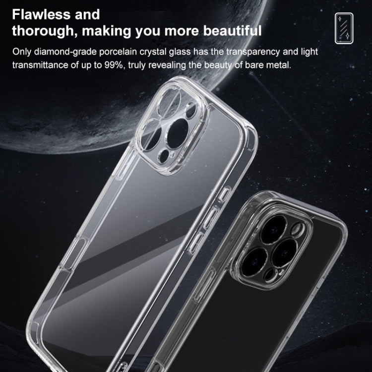 For iPhone 16 Pro Four Corner Airbag Transparent Glass Phone Case - iPhone 16 Pro Cases by PMC TechLife | Online Shopping South Africa | PMC TechLife | Buy Now Pay Later Mobicred