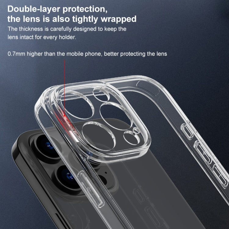 For iPhone 16 Pro Four Corner Airbag Transparent Glass Phone Case - iPhone 16 Pro Cases by PMC TechLife | Online Shopping South Africa | PMC TechLife | Buy Now Pay Later Mobicred