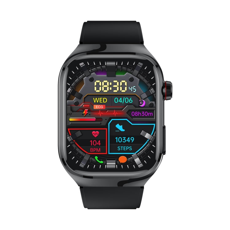 TK16 2.04 inch LCD Screen Silicone Strap Smart Watch Supports Health Monitoring(Black) - free shipping - PMC TechLife - Order now!