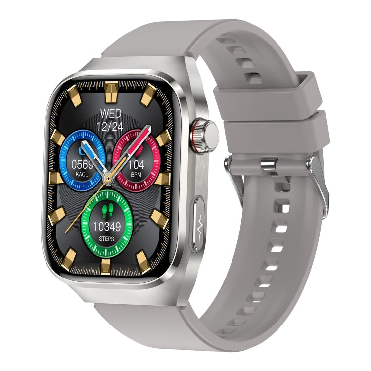 TK16 2.04 inch LCD Screen Silicone Strap Smart Watch Supports Health Monitoring(Grey) - free shipping - PMC TechLife - Order now!