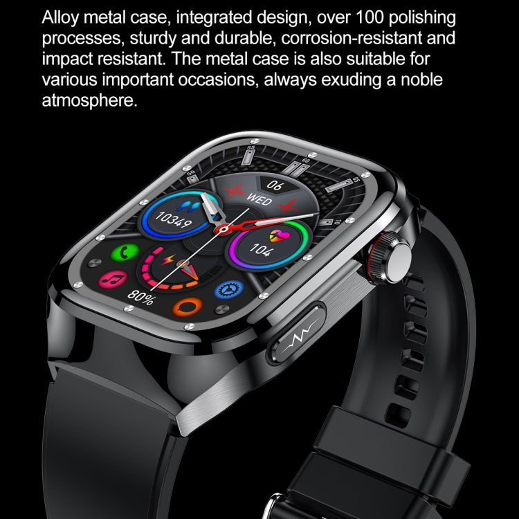 TK16 2.04 inch LCD Screen Silicone Strap Smart Watch Supports Health Monitoring(Black) - free shipping - PMC TechLife - Order now!