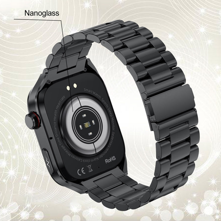 TK16 2.04 inch LCD Screen Steel Strap Smart Watch Supports Health Monitoring(Silver) - Smart Watches by PMC TechLife | Online Shopping South Africa | PMC TechLife | Buy Now Pay Later Mobicred
