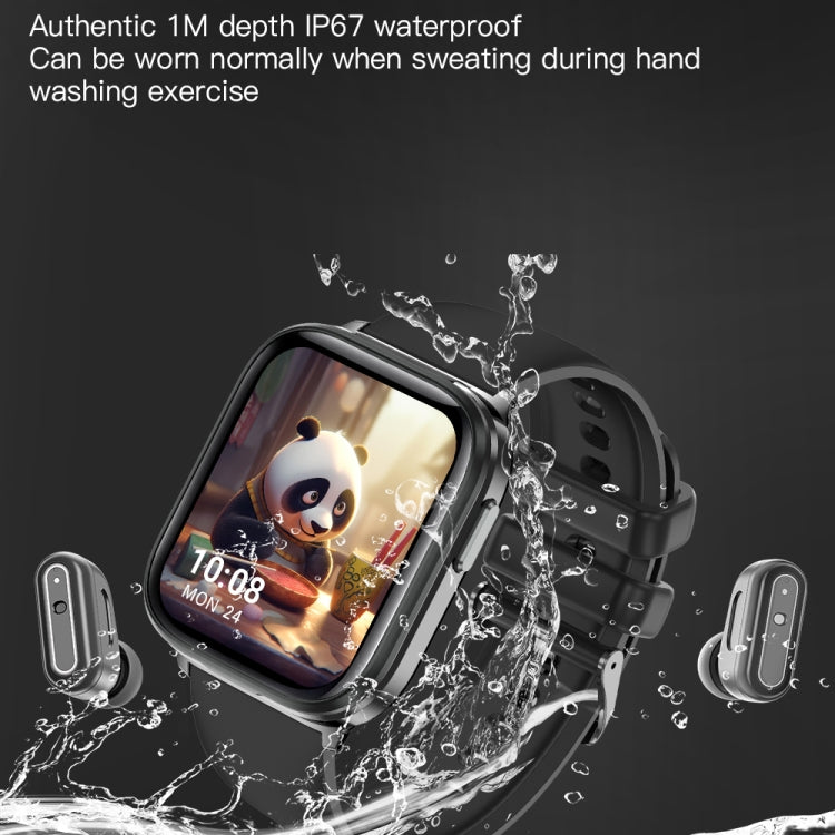 X9 1.85 inch Square Screen 2 in 1 Bluetooth Earphone Smart Watch(Gold Pink) - Smart Watches by PMC TechLife | Online Shopping South Africa | PMC TechLife | Buy Now Pay Later Mobicred