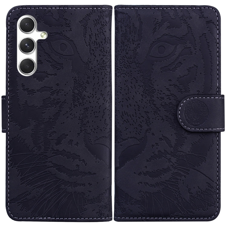 For Samsung Galaxy S25 5G Tiger Embossing Pattern Flip Leather Phone Case(Black) - free shipping - PMC Jewellery - Order now!