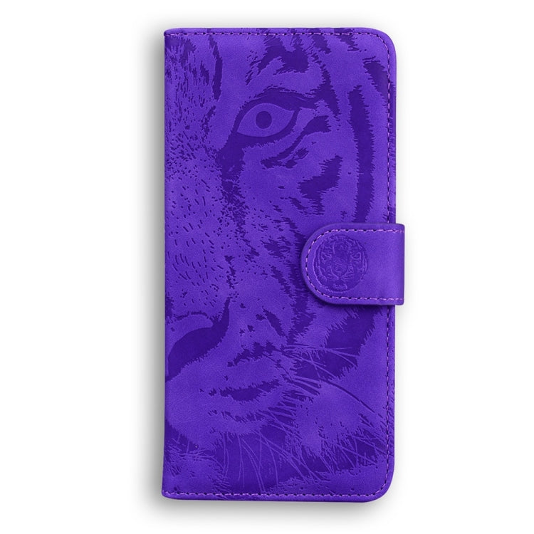 For Samsung Galaxy S25 5G Tiger Embossing Pattern Flip Leather Phone Case(Purple) - Galaxy S25 5G Cases by PMC Jewellery | Online Shopping South Africa | PMC Jewellery | Buy Now Pay Later Mobicred