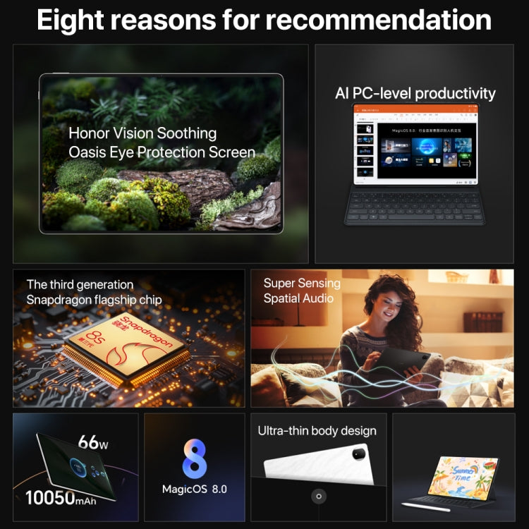 Honor MagicPad2 WiFi Tablet PC, 12GB+256GB, 12.3 inch MagicOS 8.0.1 Qualcomm Snapdragon 8s Gen 3 Octa Core(Green) - free shipping - PMc TechLife - Order now!