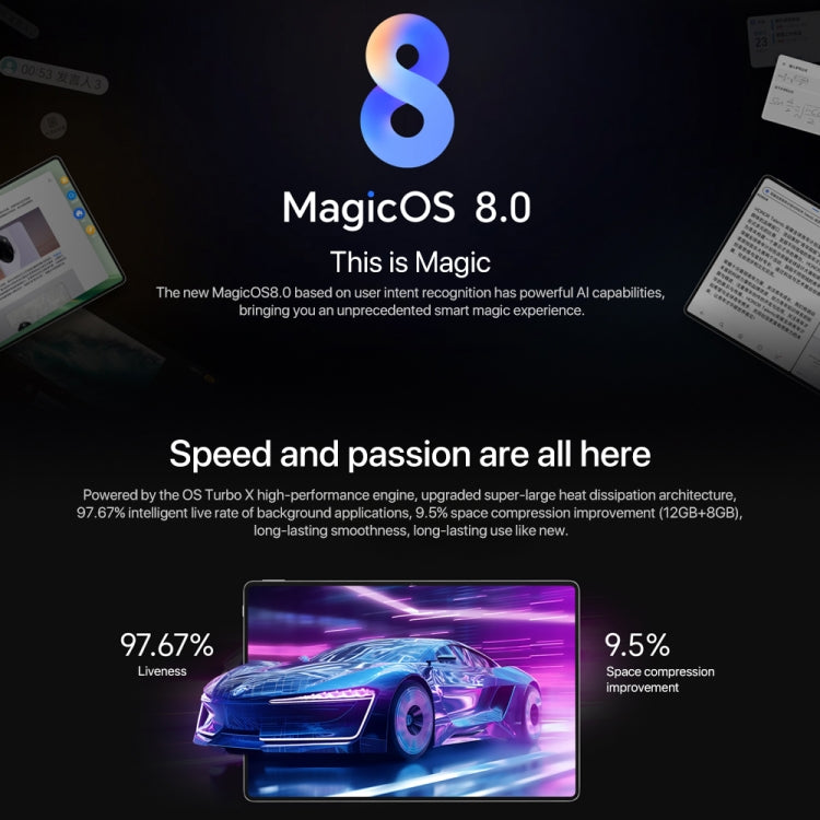 Honor MagicPad2 WiFi Tablet PC, 8GB+256GB, 12.3 inch MagicOS 8.0.1 Qualcomm Snapdragon 8s Gen 3 Octa Core(White) - free shipping - PMc TechLife - Order now!