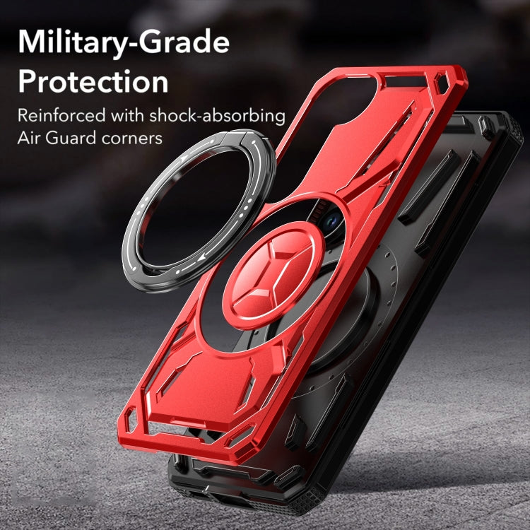 For Samsung Galaxy S25 5G Armor II Series MagSafe Magnetic Holder Phone Case(Army Green) - Galaxy S25 5G Cases by PMC Jewellery | Online Shopping South Africa | PMC Jewellery | Buy Now Pay Later Mobicred