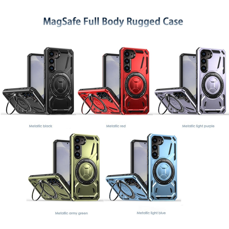 For Samsung Galaxy S25 5G Armor II Series MagSafe Magnetic Holder Phone Case(Red) - free shipping - PMC Jewellery - Order now!