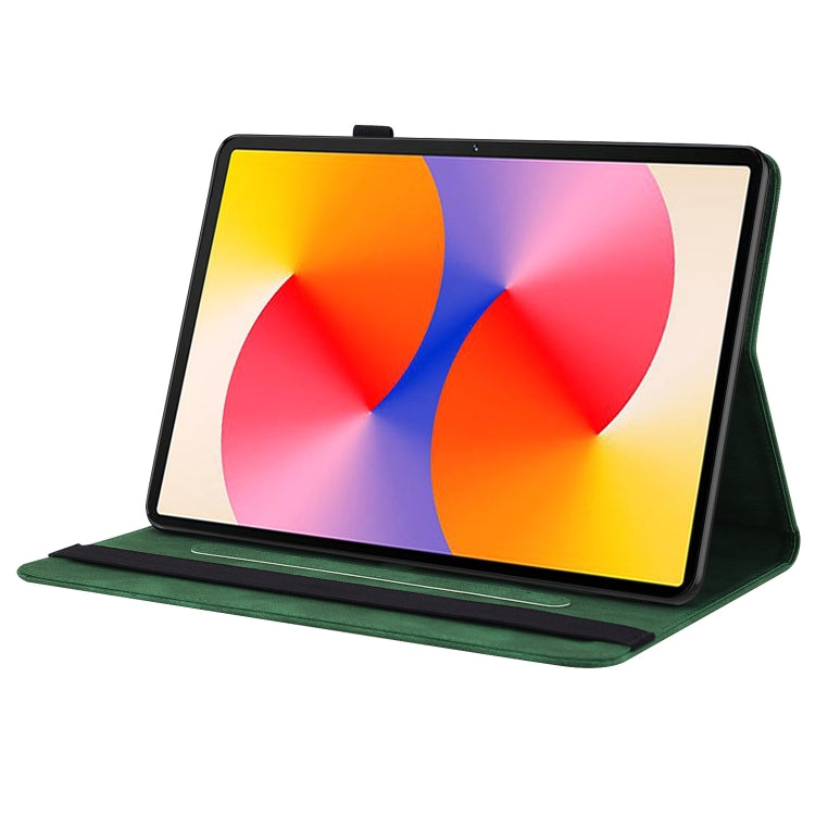 For Huawei MatePad SE 11 2024 Butterfly Flower Embossed Leather Tablet Case(Green) - Huawei by PMC Jewellery | Online Shopping South Africa | PMC Jewellery | Buy Now Pay Later Mobicred