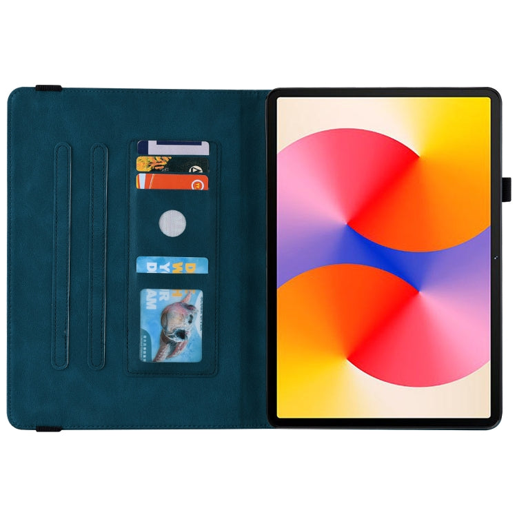 For Huawei MatePad SE 11 2024 Butterfly Flower Embossed Leather Tablet Case(Blue) - Huawei by PMC Jewellery | Online Shopping South Africa | PMC Jewellery | Buy Now Pay Later Mobicred