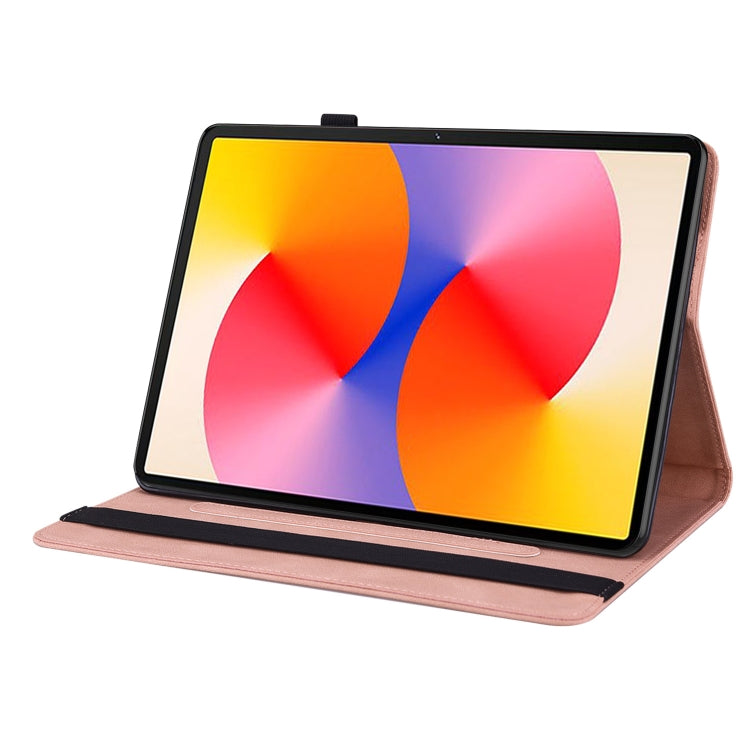 For Huawei MatePad SE 11 2024 Butterfly Flower Embossed Leather Tablet Case(Rose Gold) - Huawei by PMC Jewellery | Online Shopping South Africa | PMC Jewellery | Buy Now Pay Later Mobicred