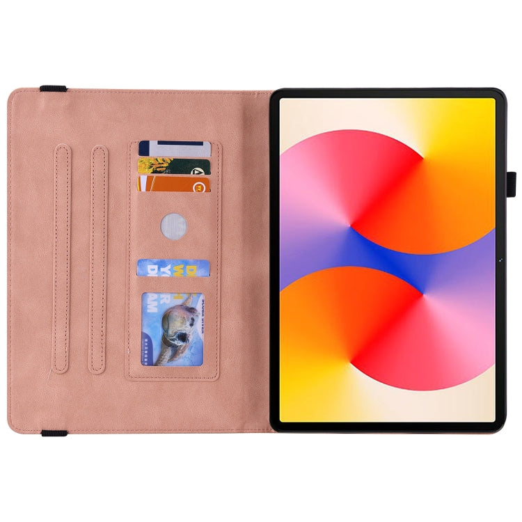 For Huawei MatePad SE 11 2024 Butterfly Flower Embossed Leather Tablet Case(Rose Gold) - Huawei by PMC Jewellery | Online Shopping South Africa | PMC Jewellery | Buy Now Pay Later Mobicred