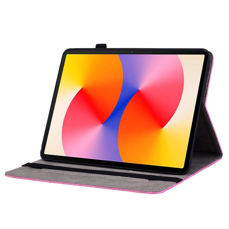 For Huawei MatePad SE 11 2024 Butterfly Rose Embossed Leather Tablet Case(Rose Red) - Huawei by PMC Jewellery | Online Shopping South Africa | PMC Jewellery | Buy Now Pay Later Mobicred