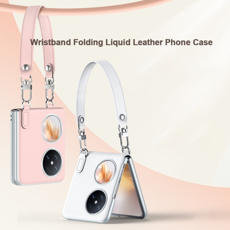For Huawei P50 Pocket / Pocket S SULADA Skin Feel Liquid Leather Phone Case with Strap(Black) - free shipping - PMC TechLife - Order now!