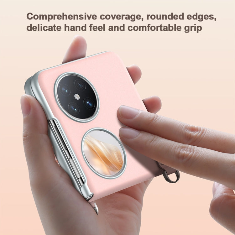 For Huawei P50 Pocket / Pocket S SULADA Skin Feel Liquid Leather Phone Case with Strap(White) - free shipping - PMC TechLife - Order now!