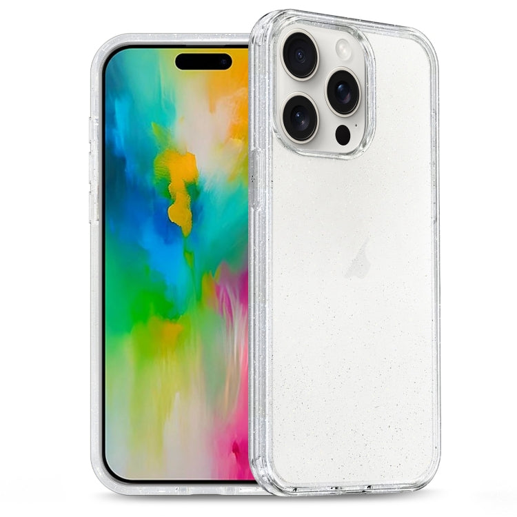 For iPhone 16 Pro Max Glitter Powder TPU Hybrid PC Phone Case(Translucent) - iPhone 16 Pro Max Cases by PMC TechLife | Online Shopping South Africa | PMC TechLife | Buy Now Pay Later Mobicred
