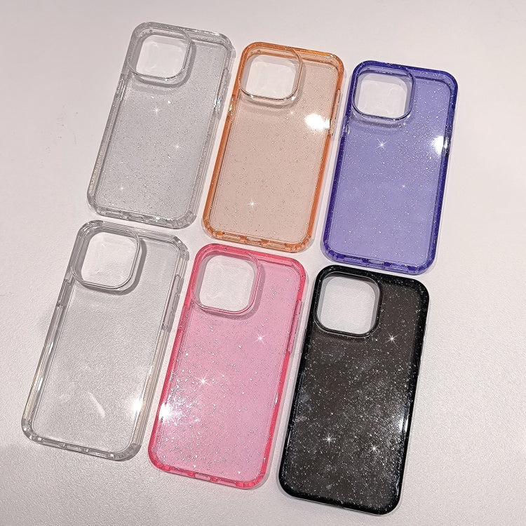 For iPhone 16 Pro Glitter Powder TPU Hybrid PC Phone Case(Transparent) - iPhone 16 Pro Cases by PMC TechLife | Online Shopping South Africa | PMC TechLife | Buy Now Pay Later Mobicred