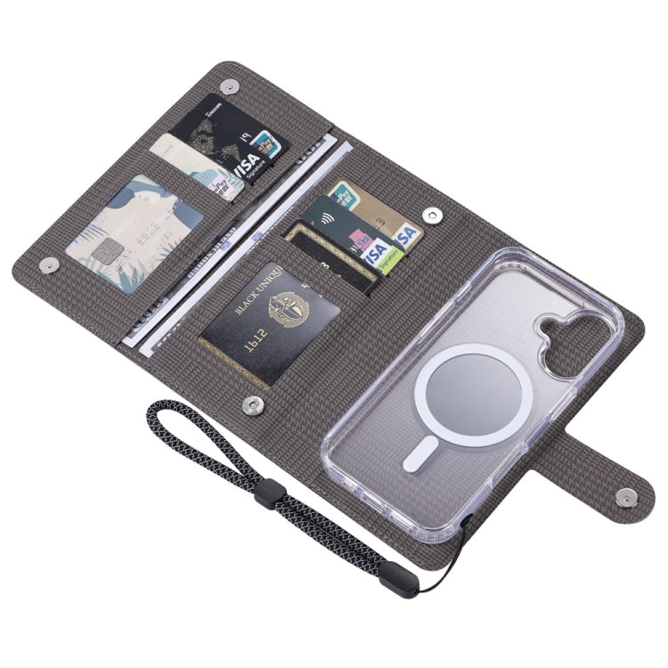 For iPhone 16 Plus ViLi GHA-C Series RFID MagSafe Magnetic Flip Leather Phone Case(Grey) - free shipping - PMC TechLife - Order now!