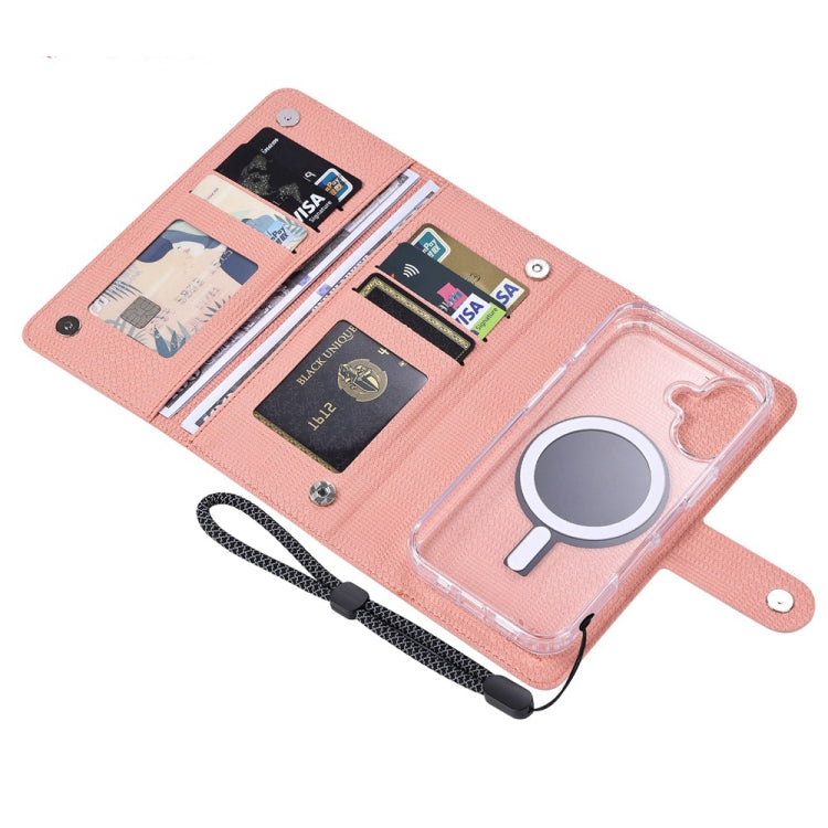 For iPhone 16 Plus ViLi GHA-C Series RFID MagSafe Magnetic Flip Leather Phone Case(Pink) - iPhone 16 Plus Cases by ViLi | Online Shopping South Africa | PMC TechLife | Buy Now Pay Later Mobicred