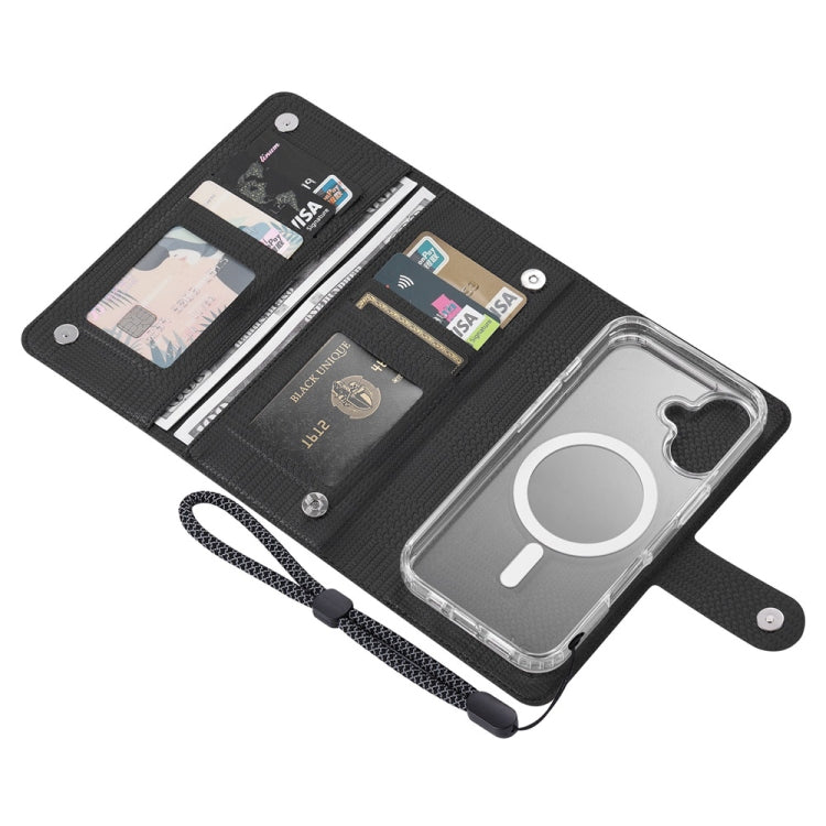 For iPhone 15 ViLi GHA-C Series RFID MagSafe Magnetic Flip Leather Phone Case(Black) - free shipping - PMC Jewellery - Order now!
