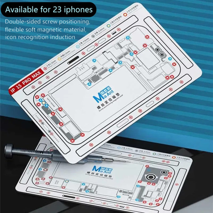For iPhone 15 Plus MaAnt Double-sided Screw Positioning Flexible Soft Magnetic Pad - Magnetic Screws Mat by MaAnt | Online Shopping South Africa | PMC TechLife | Buy Now Pay Later Mobicred