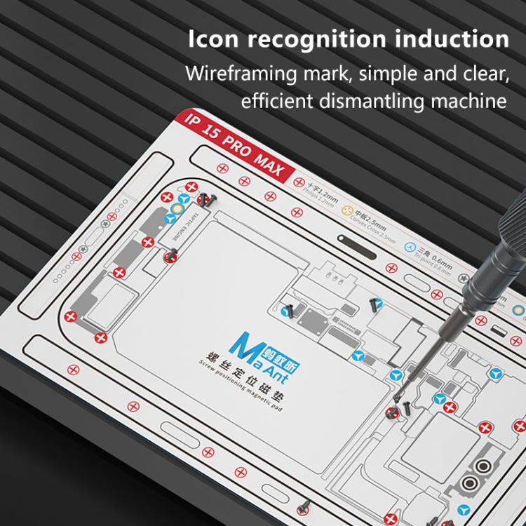 For iPhone 15 Pro Max MaAnt Double-sided Screw Positioning Flexible Soft Magnetic Pad - Magnetic Screws Mat by MaAnt | Online Shopping South Africa | PMC TechLife | Buy Now Pay Later Mobicred