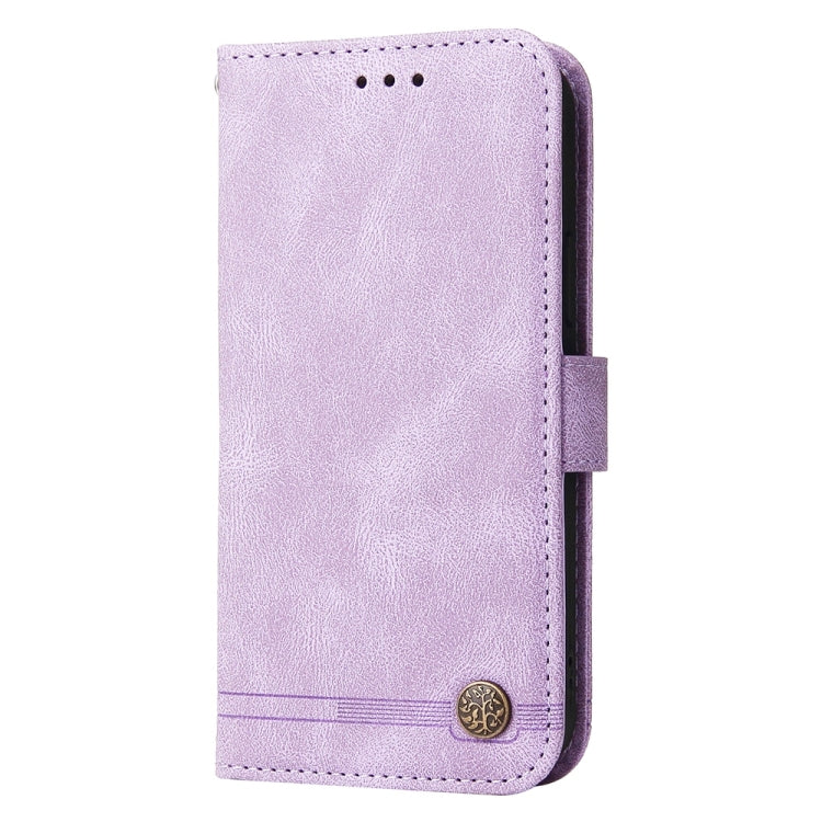 For Samsung Galaxy S25 Ultra 5G Skin Feel Life Tree Metal Button Leather Phone Case(Purple) - Galaxy S25 Ultra 5G Cases by PMC TechLife | Online Shopping South Africa | PMC TechLife | Buy Now Pay Later Mobicred