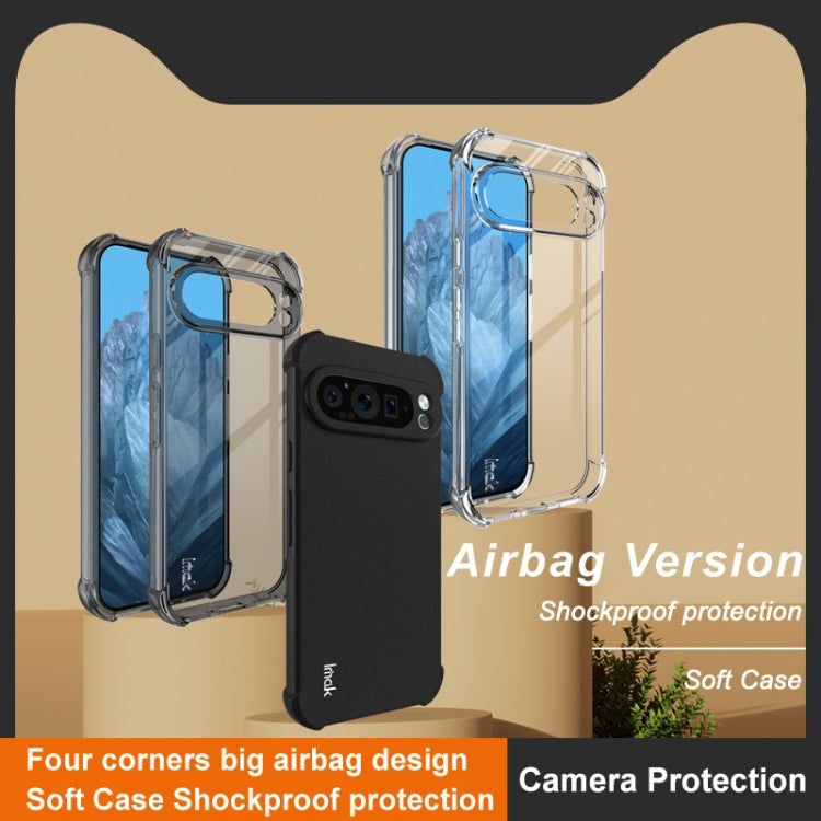 For Google Pixel 9 Pro XL imak Shockproof Airbag TPU Phone Case(Transparent Black) - Google Cases by imak | Online Shopping South Africa | PMC TechLife | Buy Now Pay Later Mobicred