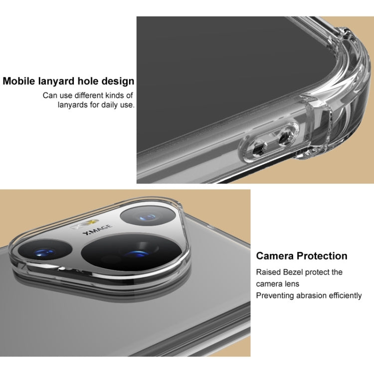 For Google Pixel 9 / Pixel 9 Pro imak Shockproof Airbag TPU Phone Case(Transparent Black) - Google Cases by imak | Online Shopping South Africa | PMC TechLife | Buy Now Pay Later Mobicred
