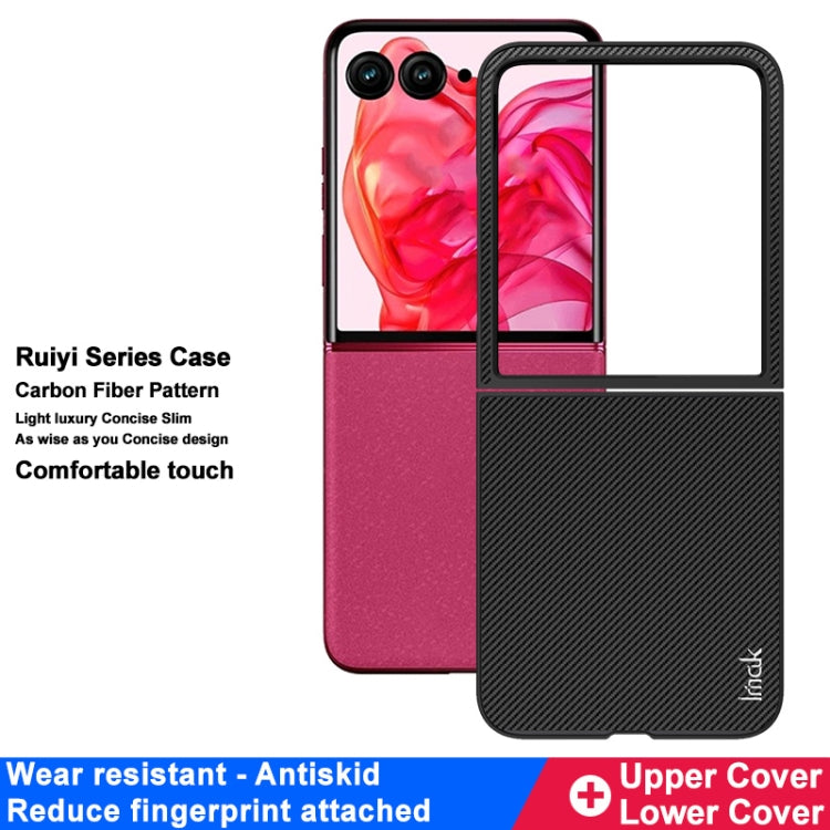 For Motorola Razr 50 Ultra / Razr+ 2024 imak Ruiyi Series Carbon Fiber PU + PC Phone Case - free shipping - PMC Jewellery - Order now!