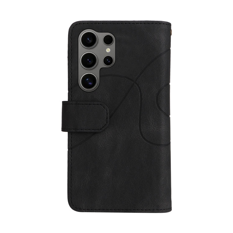 For Samsung Galaxy S25 Ultra 5G Dual-color 9 Card Slots Zipper Wallet Leather Phone Case(Black) - Galaxy S25 Ultra 5G Cases by PMC Jewellery | Online Shopping South Africa | PMC Jewellery | Buy Now Pay Later Mobicred