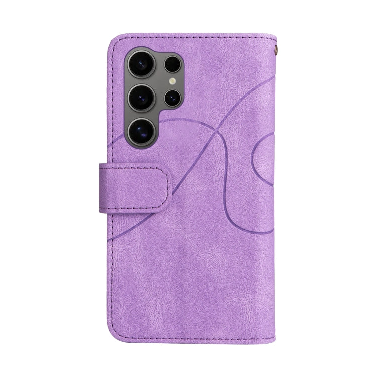 For Samsung Galaxy S25 Ultra 5G Dual-color 9 Card Slots Zipper Wallet Leather Phone Case(Purple) - Galaxy S25 Ultra 5G Cases by PMC Jewellery | Online Shopping South Africa | PMC Jewellery | Buy Now Pay Later Mobicred
