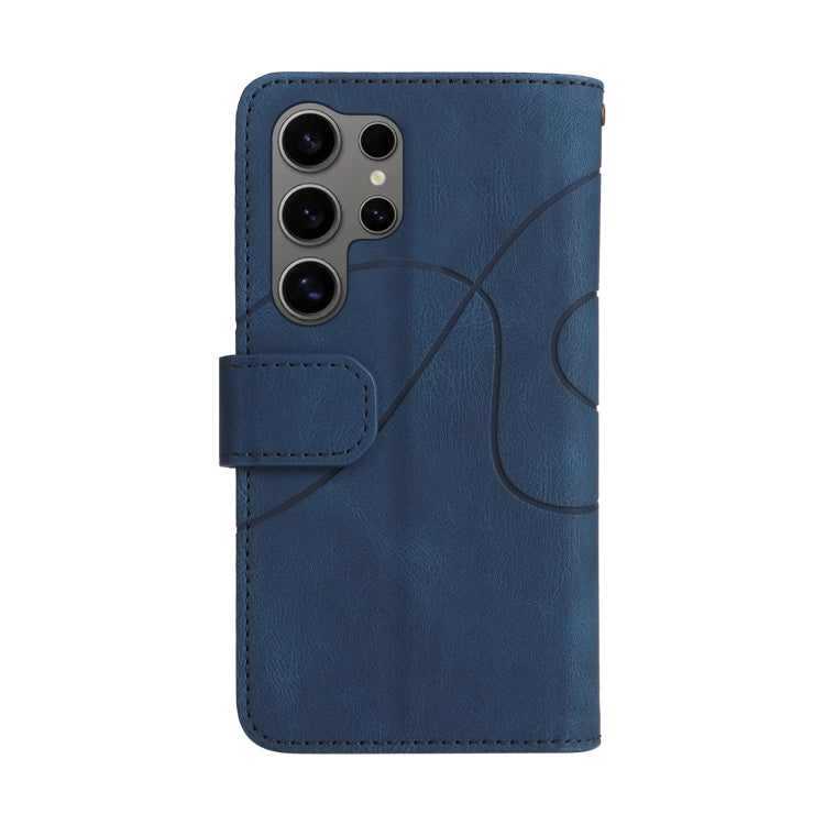 For Samsung Galaxy S25 Ultra 5G Dual-color 9 Card Slots Zipper Wallet Leather Phone Case(Blue) - Galaxy S25 Ultra 5G Cases by PMC Jewellery | Online Shopping South Africa | PMC Jewellery | Buy Now Pay Later Mobicred
