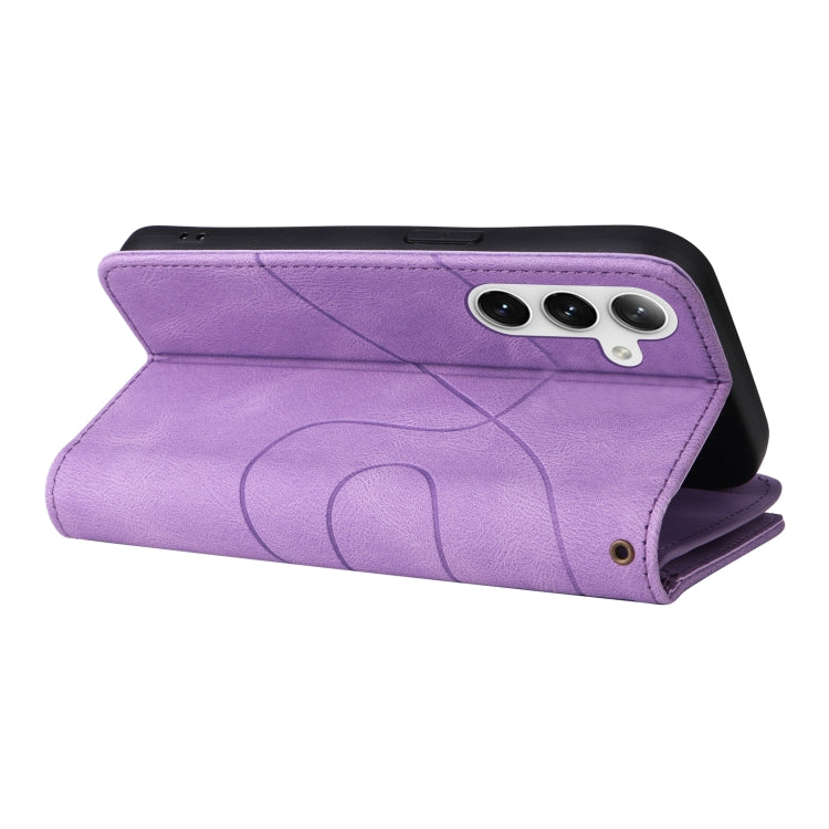 For Samsung Galaxy S25 / S24 5G Dual-color 9 Card Slots Zipper Wallet Leather Phone Case(Purple) - Galaxy S25 5G Cases by PMC Jewellery | Online Shopping South Africa | PMC Jewellery | Buy Now Pay Later Mobicred
