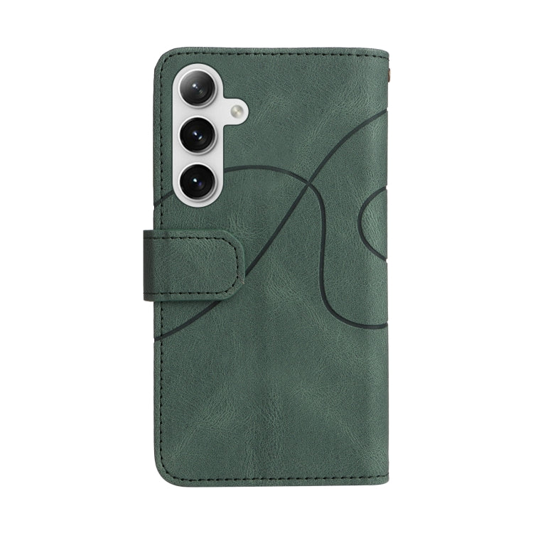 For Samsung Galaxy S25 / S24 5G Dual-color 9 Card Slots Zipper Wallet Leather Phone Case(Green) - Galaxy S25 5G Cases by PMC Jewellery | Online Shopping South Africa | PMC Jewellery | Buy Now Pay Later Mobicred