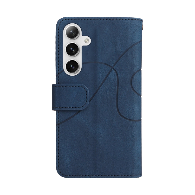 For Samsung Galaxy S25 / S24 5G Dual-color 9 Card Slots Zipper Wallet Leather Phone Case(Blue) - Galaxy S25 5G Cases by PMC Jewellery | Online Shopping South Africa | PMC Jewellery | Buy Now Pay Later Mobicred