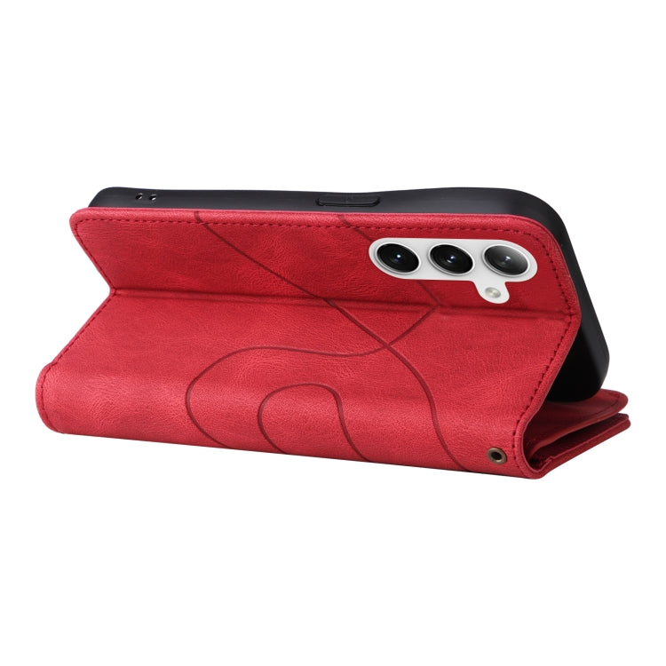 For Samsung Galaxy S25+ / S24+ 5G Dual-color 9 Card Slots Zipper Wallet Leather Phone Case(Red) - Galaxy S25+ 5G Cases by PMC Jewellery | Online Shopping South Africa | PMC Jewellery | Buy Now Pay Later Mobicred