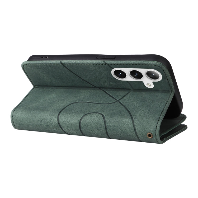 For Samsung Galaxy S25+ / S24+ 5G Dual-color 9 Card Slots Zipper Wallet Leather Phone Case(Green) - Galaxy S25+ 5G Cases by PMC Jewellery | Online Shopping South Africa | PMC Jewellery | Buy Now Pay Later Mobicred