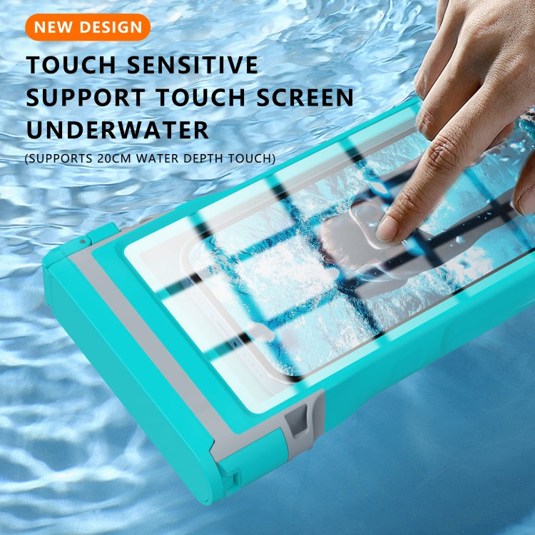 RedPepper 15m Depth Waterproof Phone Diving Pouch with Suction Cup(Grass Blue) - free shipping - PMC Jewellery - Order now!