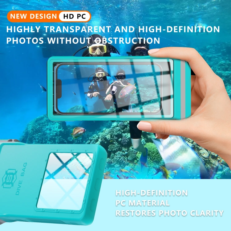 RedPepper 15m Depth Waterproof Phone Diving Pouch with Suction Cup(Grass Blue) - free shipping - PMC Jewellery - Order now!
