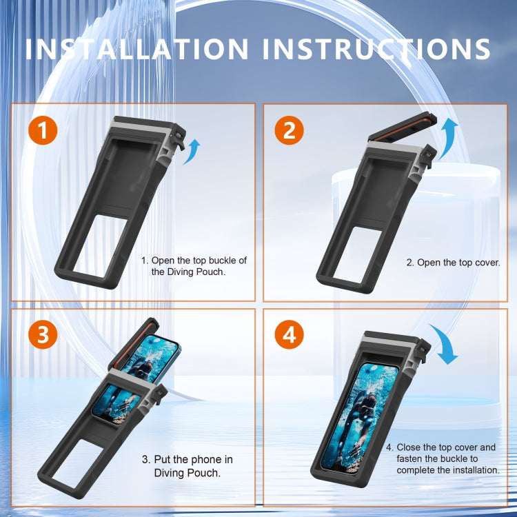 RedPepper 15m Depth Waterproof Phone Diving Pouch with Suction Cup(Black) - free shipping - PMC Jewellery - Order now!