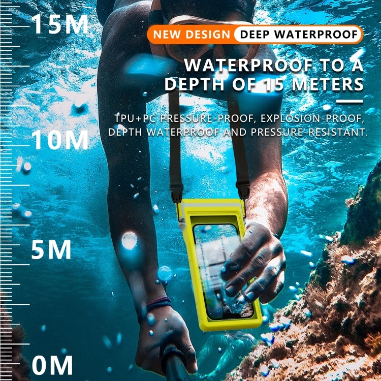 RedPepper 15m Depth Waterproof Phone Diving Pouch with Suction Cup(Yellow) - free shipping - PMC Jewellery - Order now!