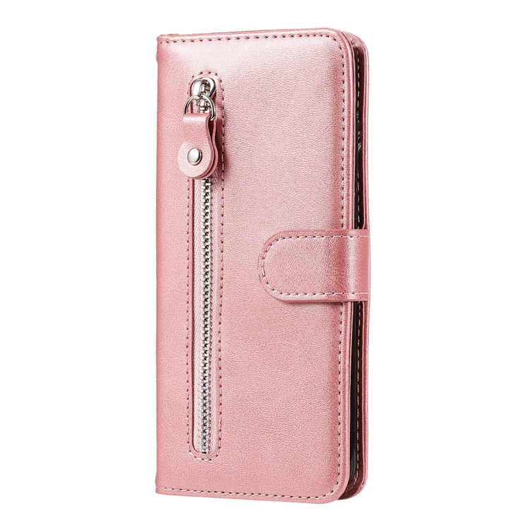 For Samsung Galaxy S25+ 5G Fashion Calf Texture Zipper Leather Phone Case(Rose Gold) - Galaxy S25+ 5G Cases by PMC Jewellery | Online Shopping South Africa | PMC Jewellery | Buy Now Pay Later Mobicred